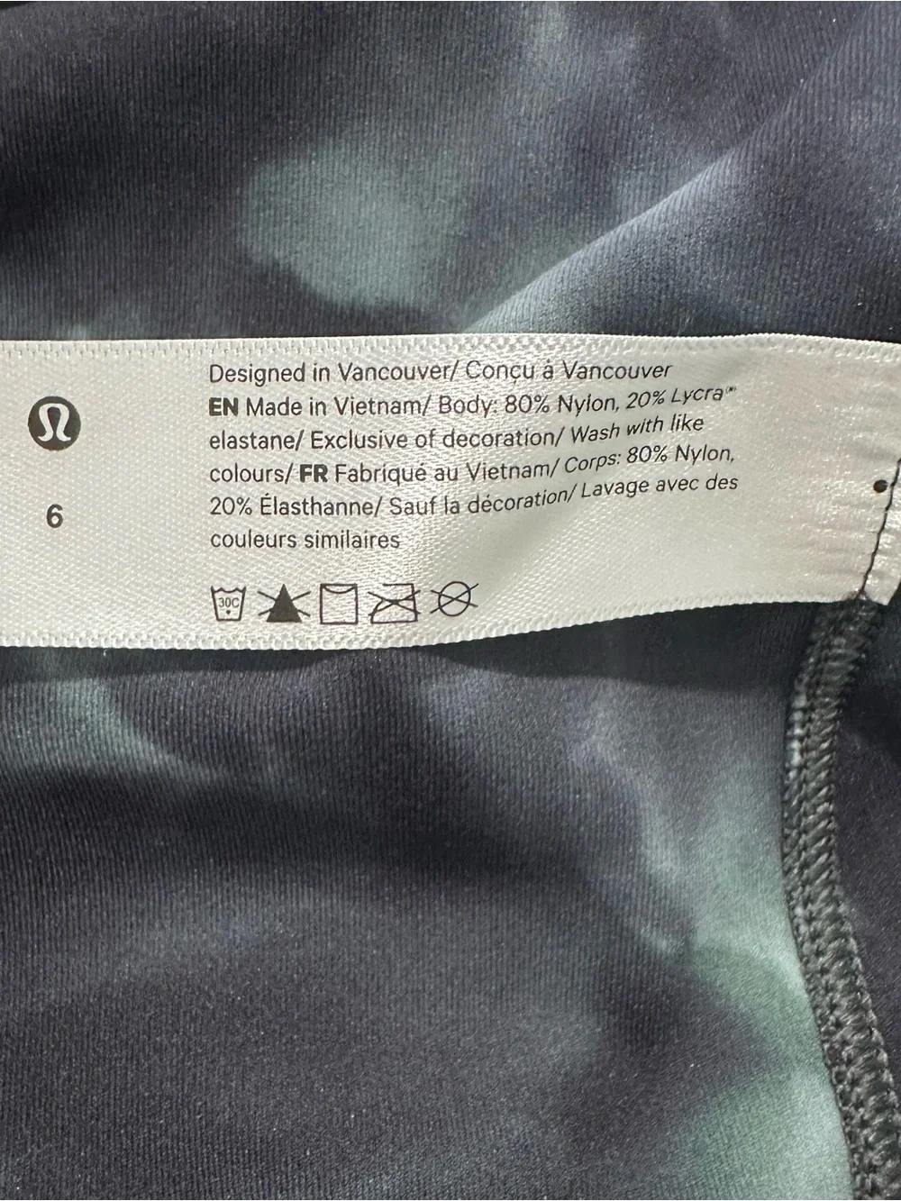 Lululemon Align Hip-length Racerback Diamond Dye Tidewater Teal Size 6-NWT